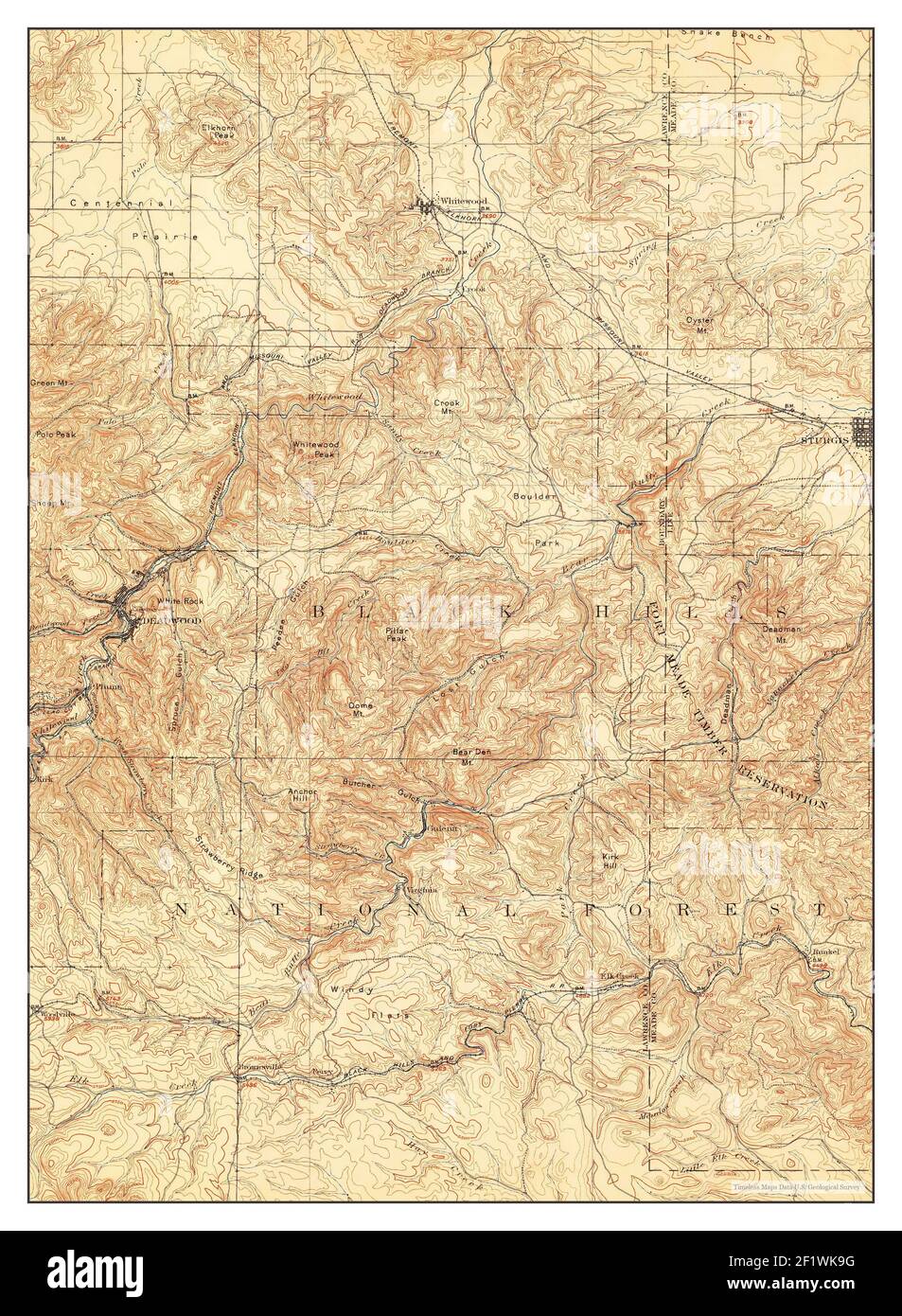Sturgis South Dakota Map 1899 162500 United States Of America By Timeless Maps Data Us Geological Survey 2F1WK9G 