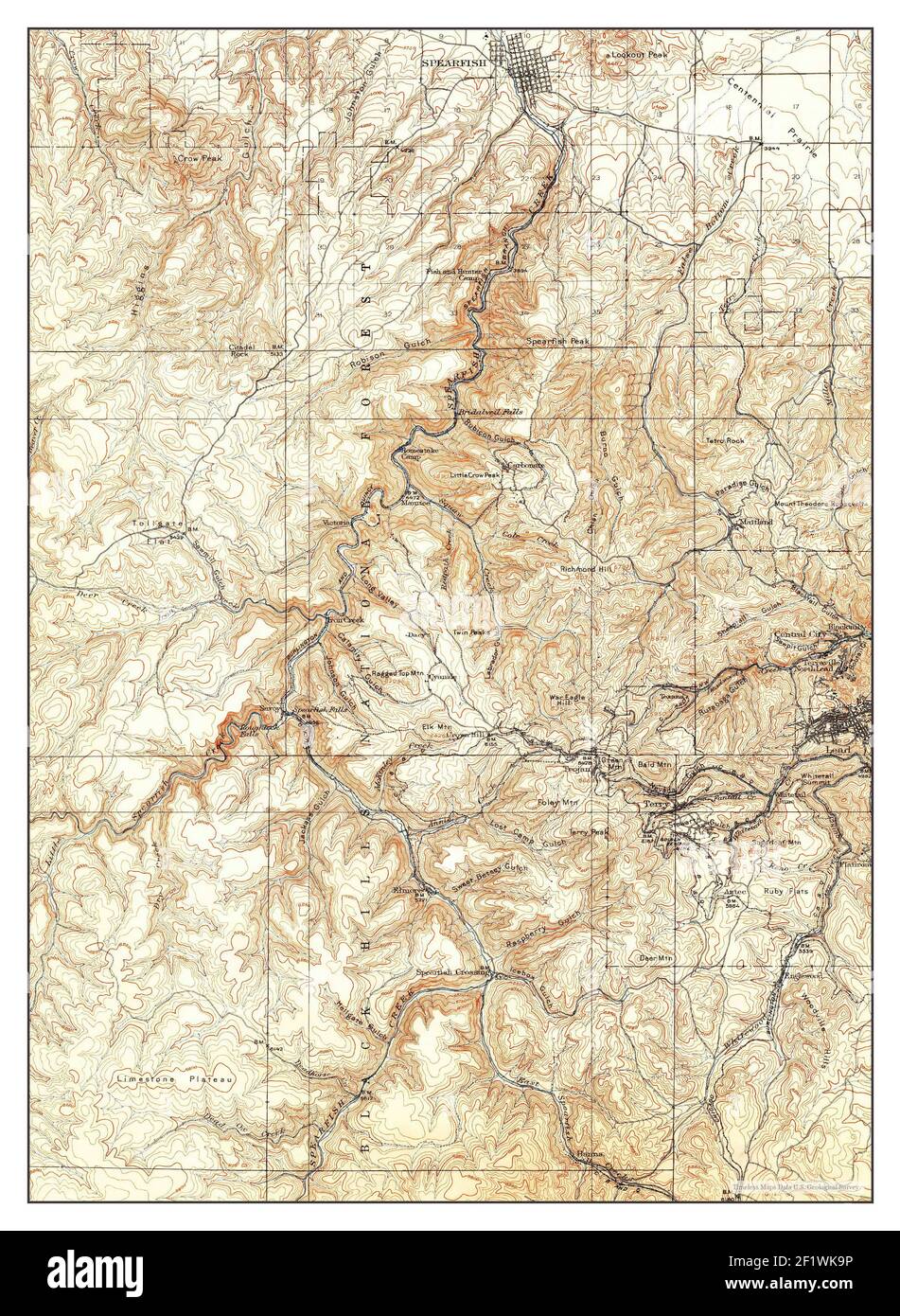Map of spearfish south dakota hires stock photography and images Alamy