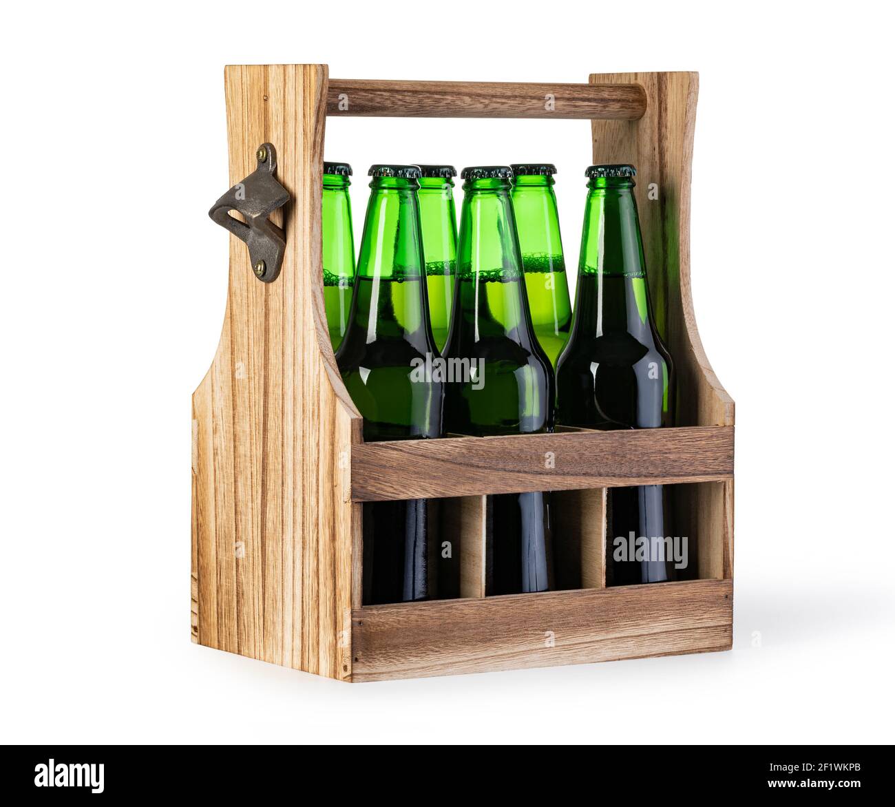 6 Slot Burnt Wood and Black Metal BEER Cutout Beverage Carrier, Beer C –  MyGift