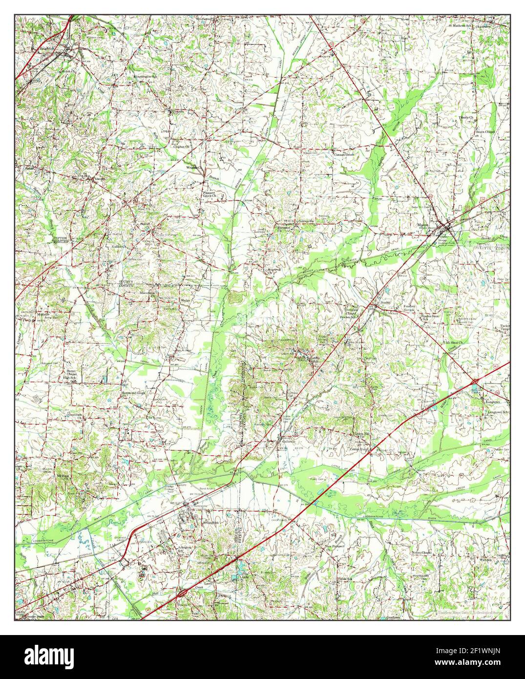 Mason, Tennessee, map 1969, 162500, United States of America by Timeless Maps, data U.S
