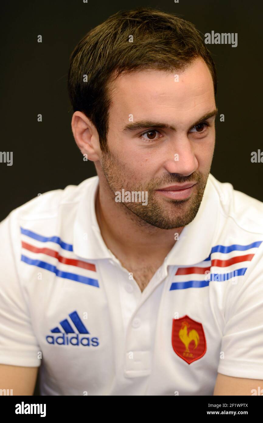 RUGBY - MISCS - FRANCE NEW JERSEY ADIDAS PRESENTATION - ADIDAS BRAND CENTER  PARIS CHAMPS ELYSEES ( FRANCE ) - 07/11/2012 - PHOTO PHILIPPE MILLEREAU /  KMSP / DPPI - MORGA PARRA WITH AWAY KIT 2012/2013 Stock Photo - Alamy