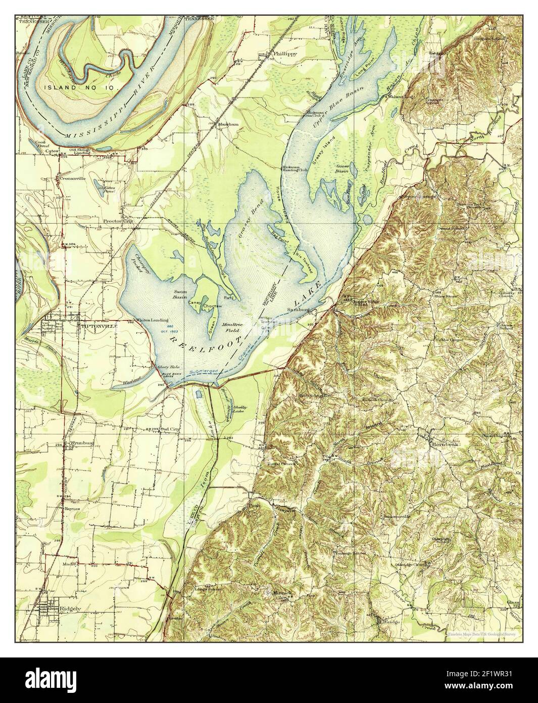 https://c8.alamy.com/comp/2F1WR31/reelfoot-lake-tennessee-map-1925-162500-united-states-of-america-by-timeless-maps-data-us-geological-survey-2F1WR31.jpg