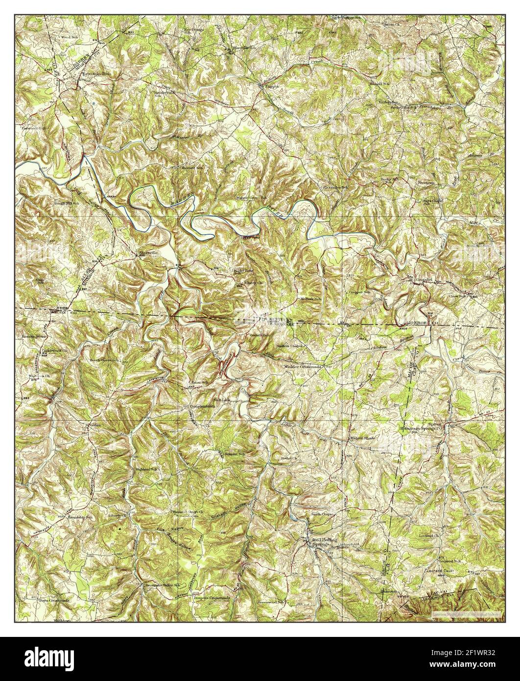 Red Boiling Springs, Tennessee, map 1931, 162500, United States of