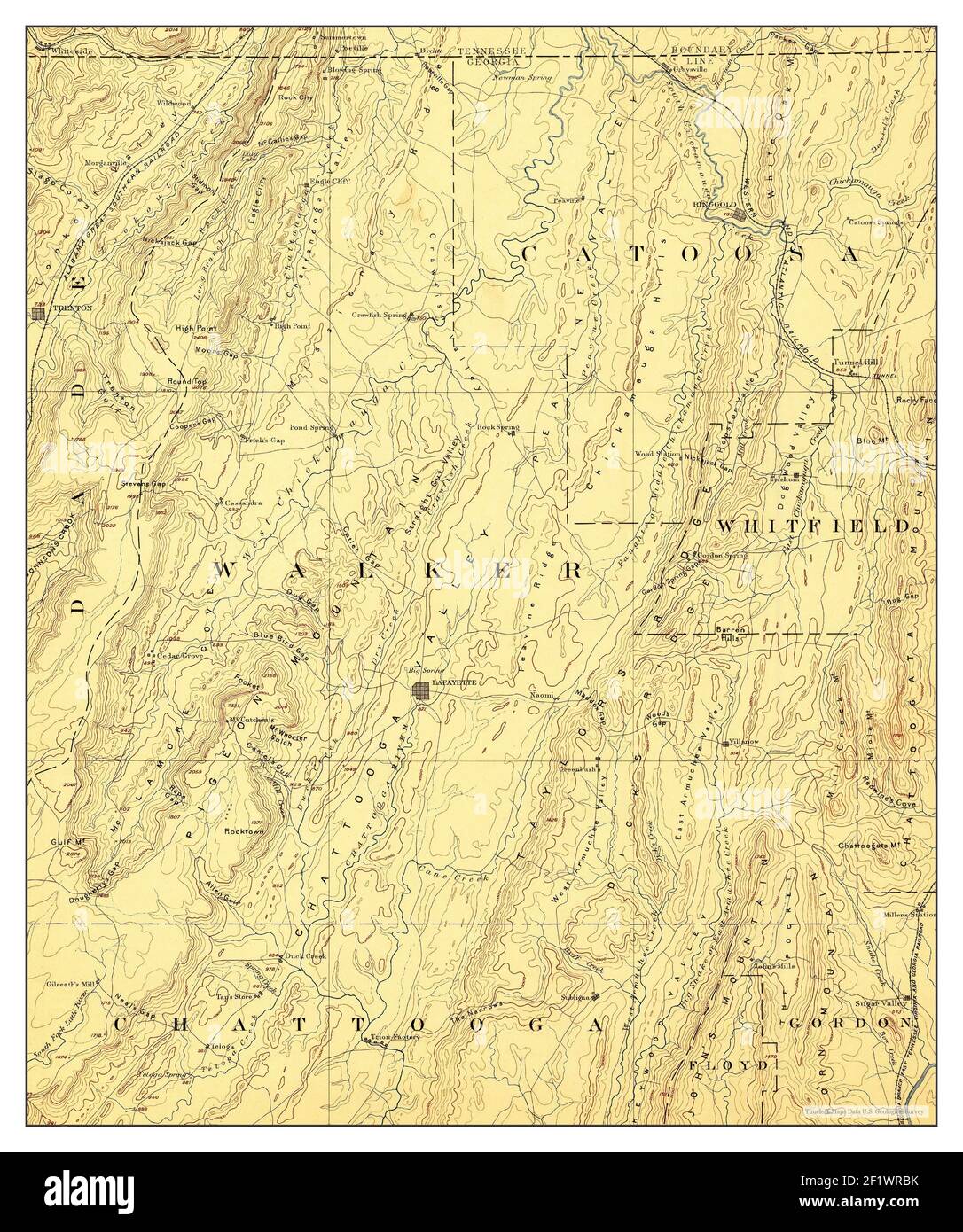 Ringgold, Tennessee, map 1886, 1125000, United States of America by