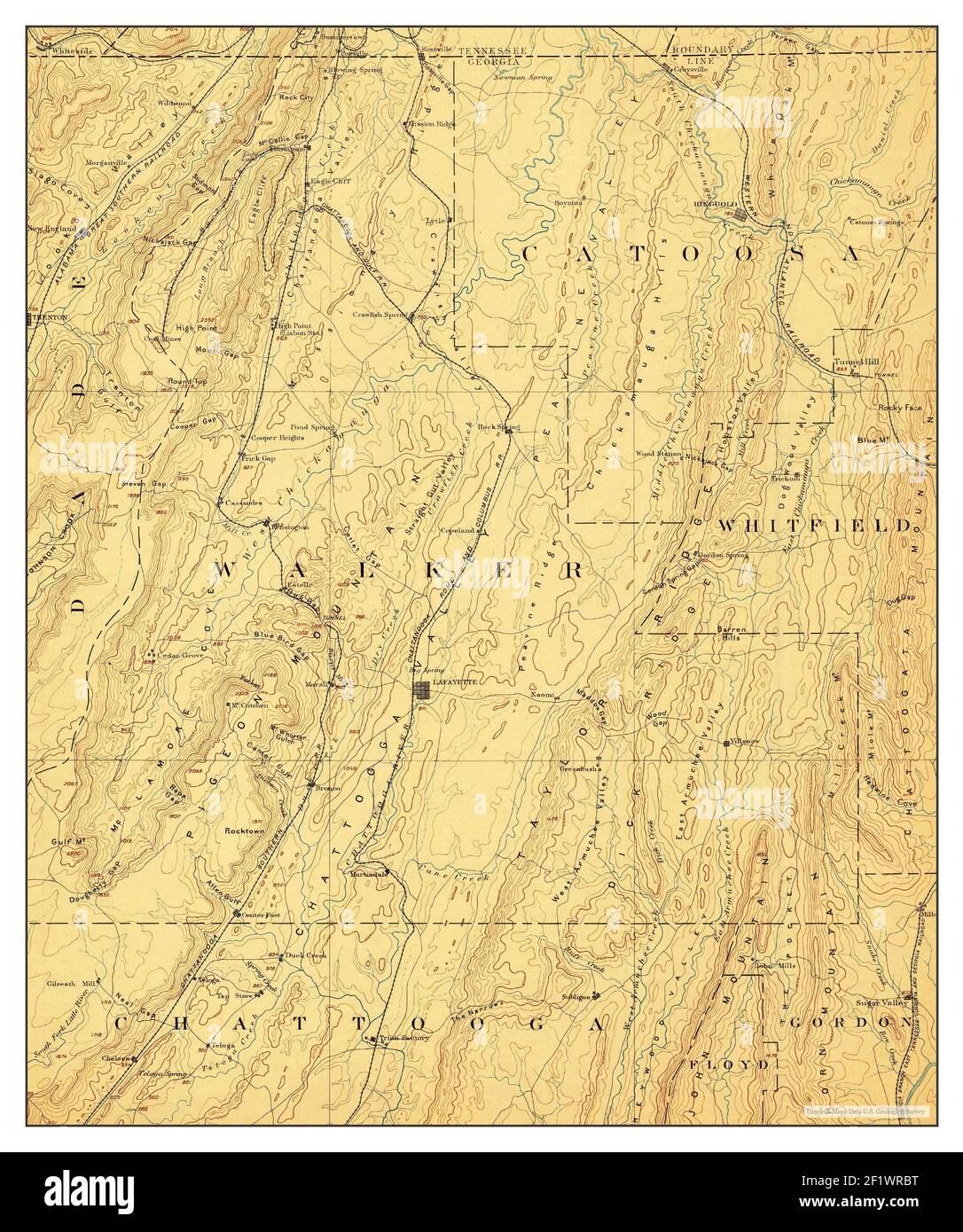 Ringgold, Tennessee, map 1892, 1125000, United States of America by