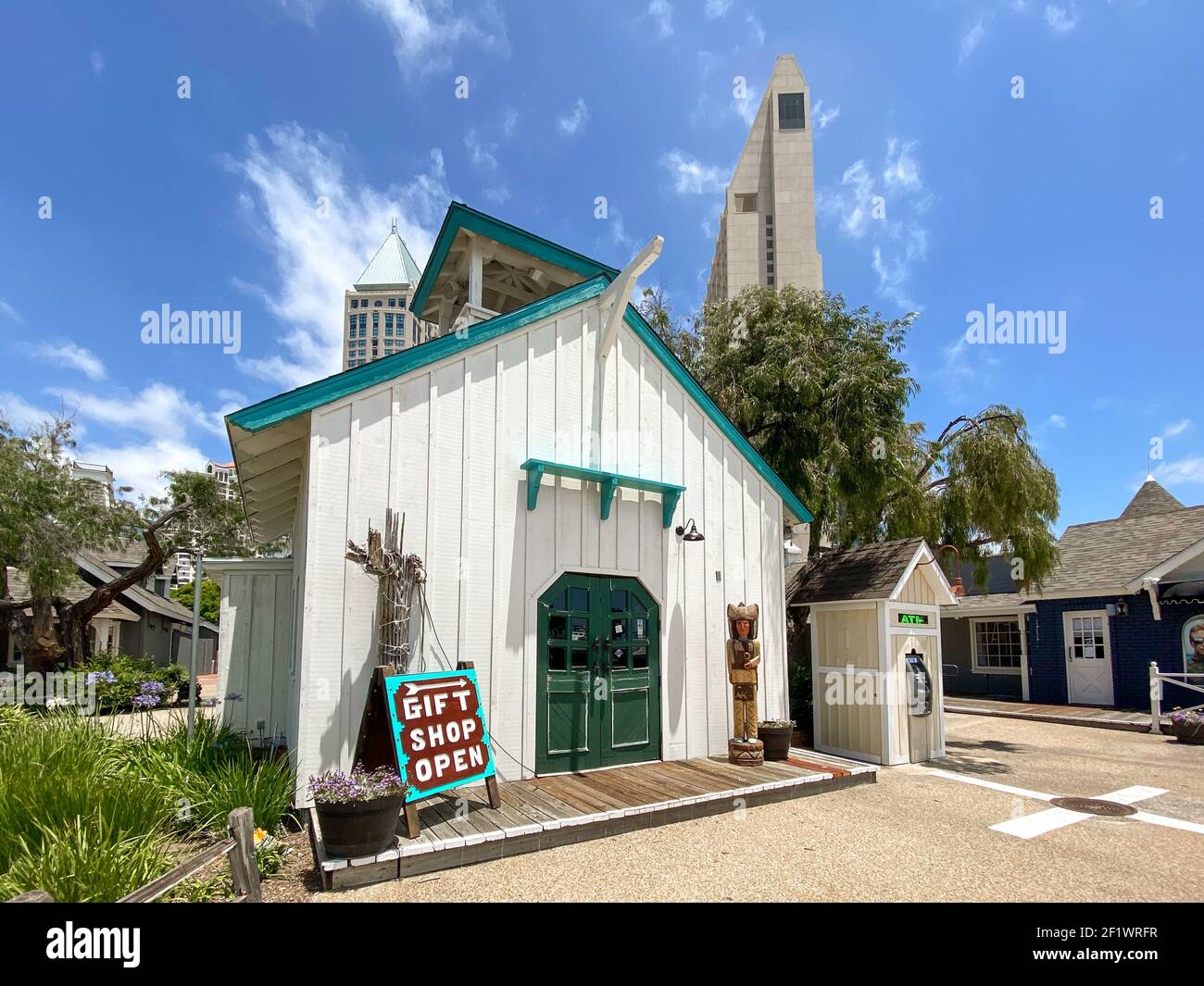 Seaport Village, waterfront shopping and dining complex in San Diego Stock Photo