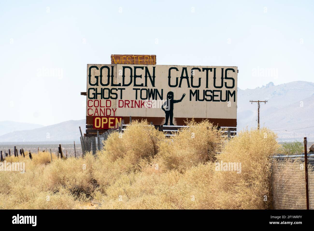 The Golden Cactus, Ghost Town  Museum in Pearsonville, California Stock Photo