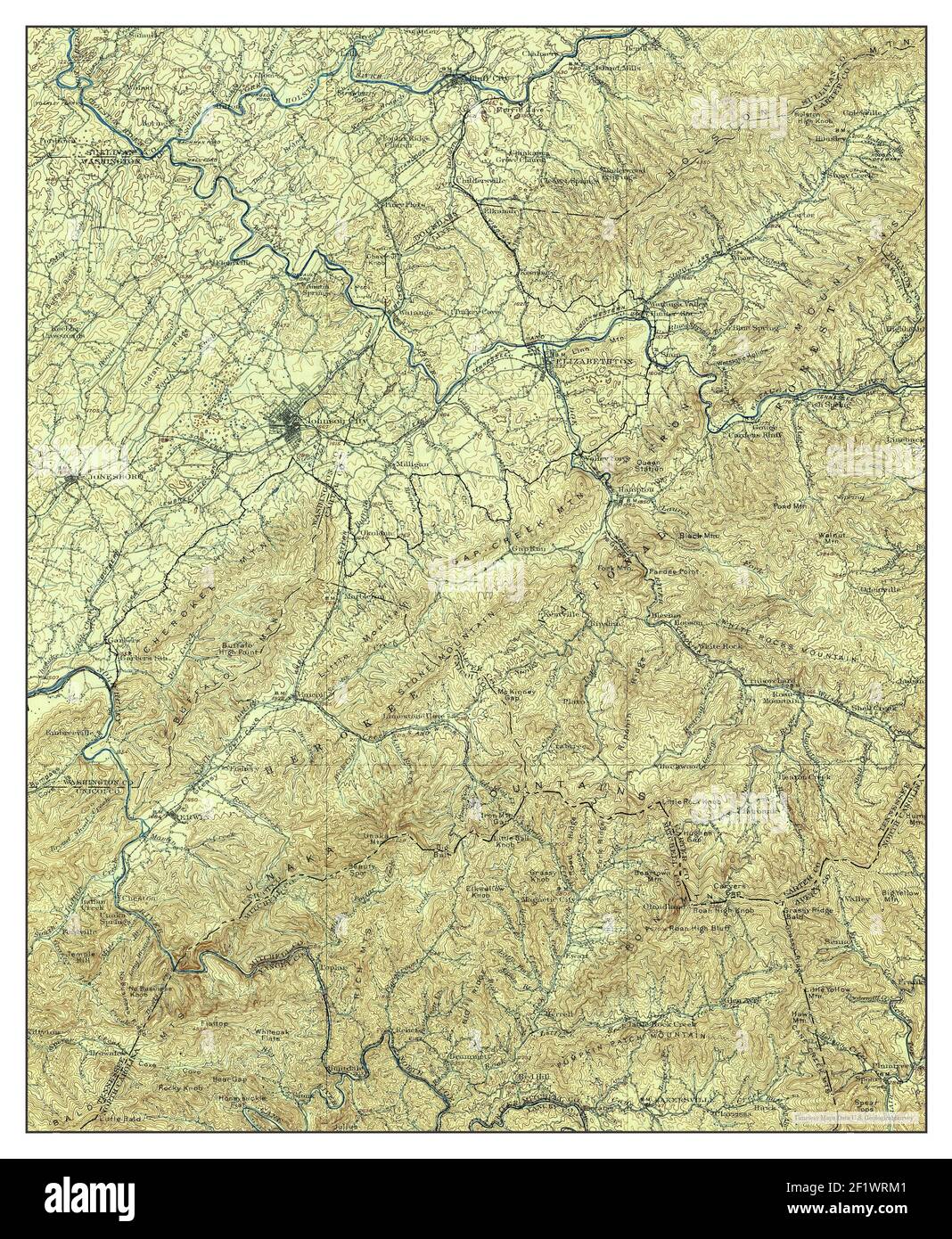 Roan Mountain, Tennessee, map 1904, 1125000, United States of America