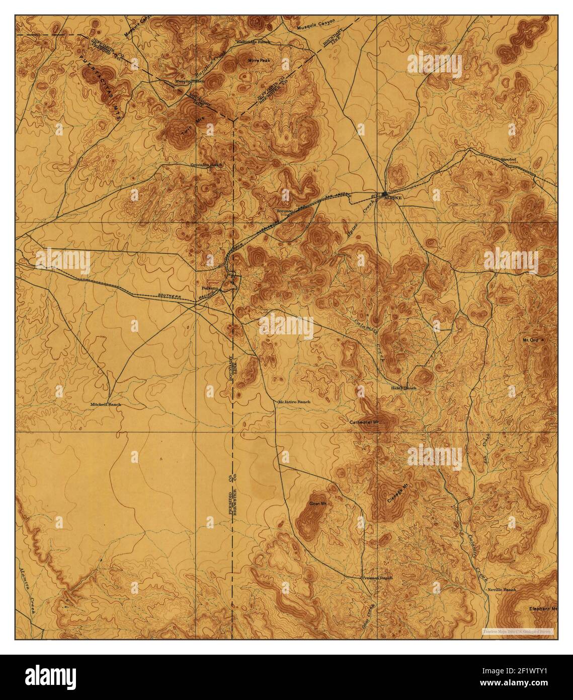 Map of alpine texas hires stock photography and images Alamy