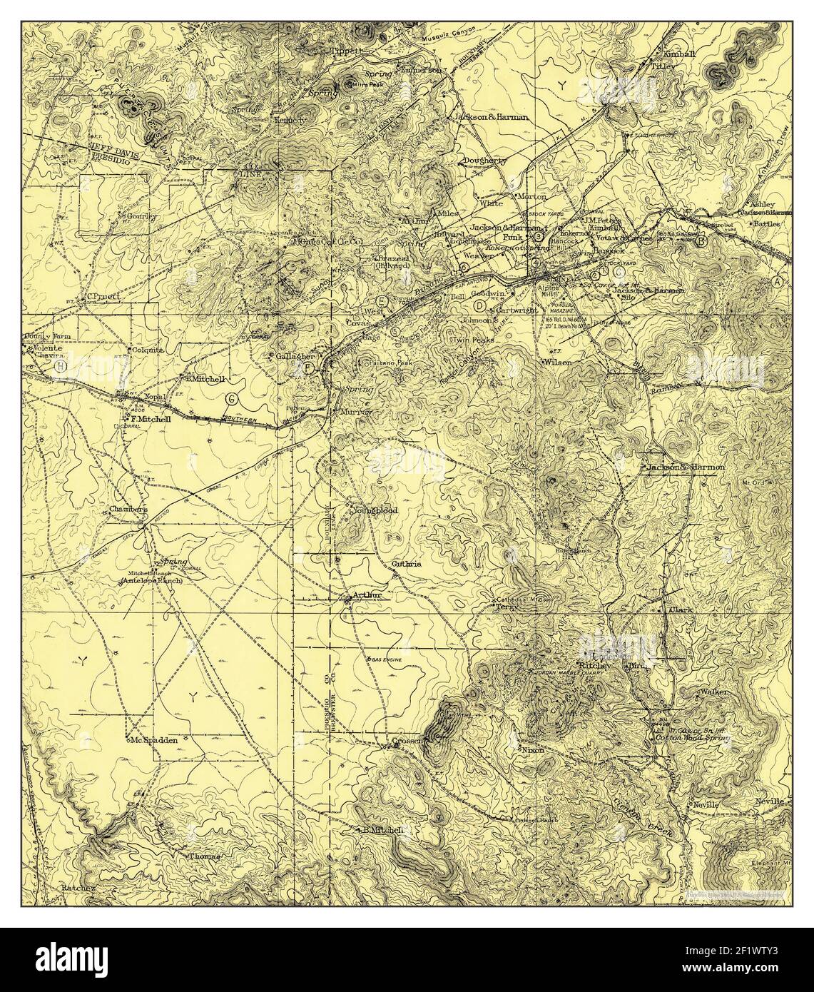 Alpine Texas Map 1895 1125000 United States Of America By Timeless Maps Data Us Geological Survey 2F1WTY3 
