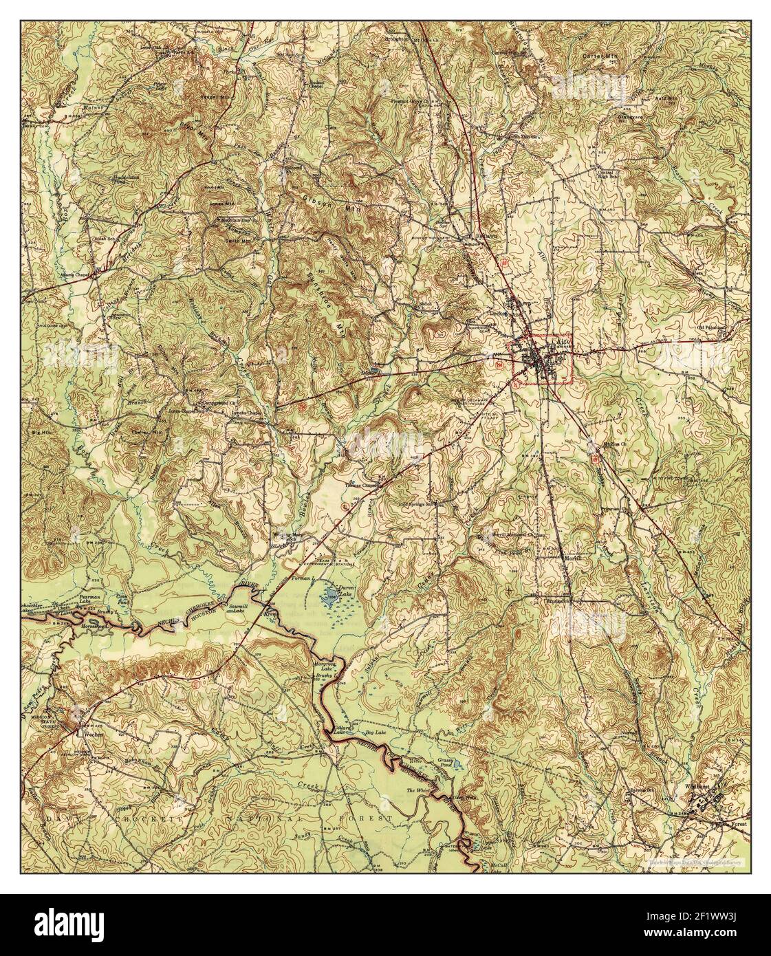 Alto, Texas, map 1946, 162500, United States of America by Timeless