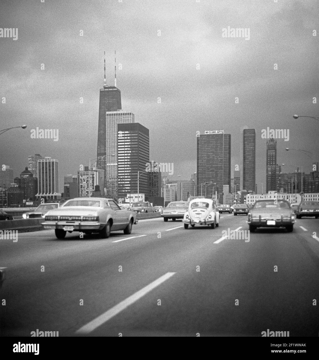 Lake Shore Drive, Chicago IL USA, 1977 Stock Photo Alamy