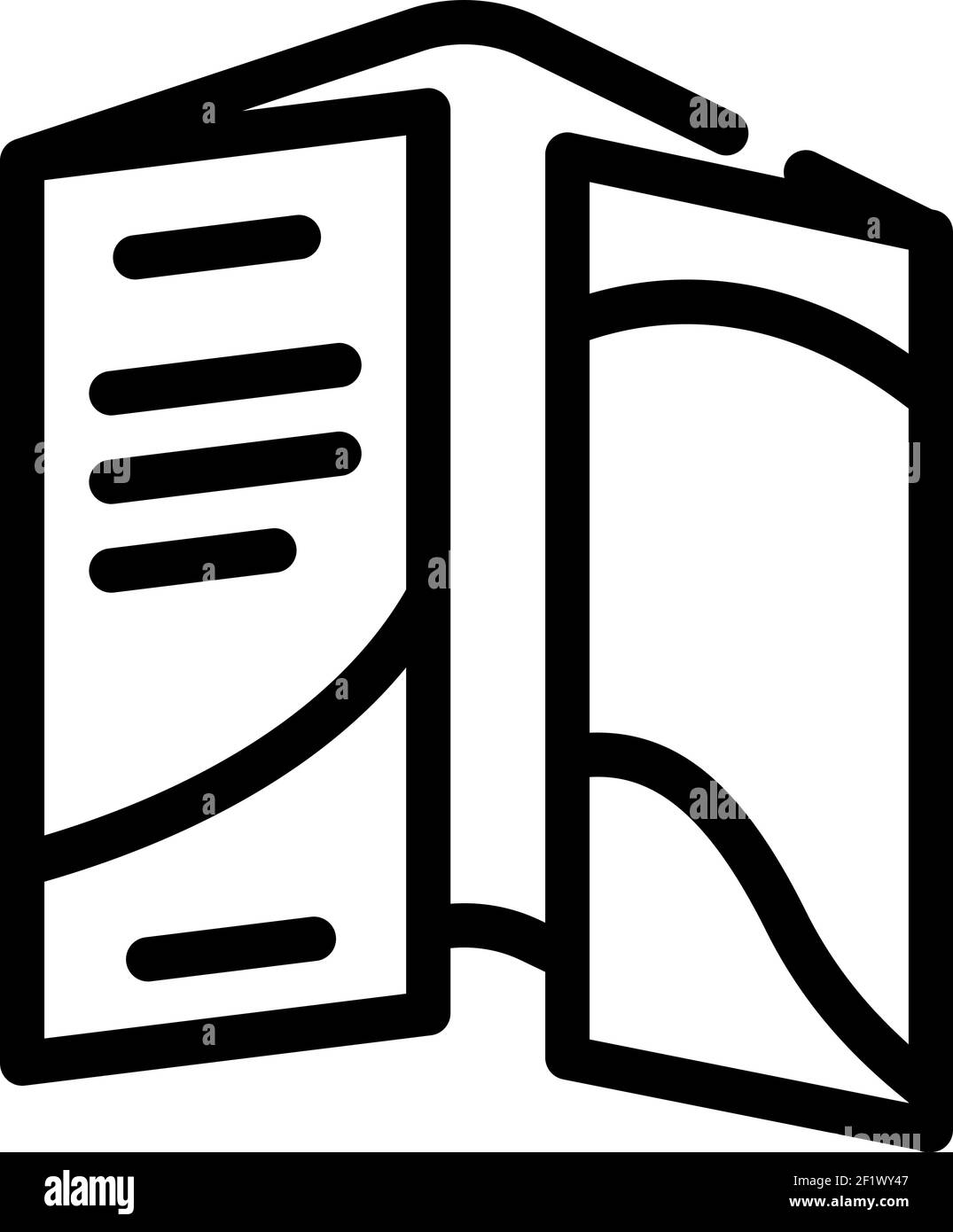 paper booklet line icon vector illustration line Stock Vector Image ...