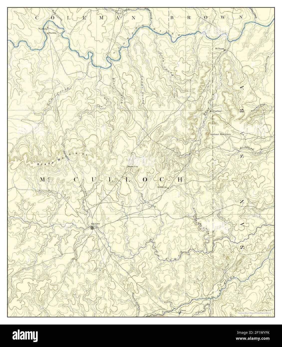 Brady texas map hires stock photography and images Alamy