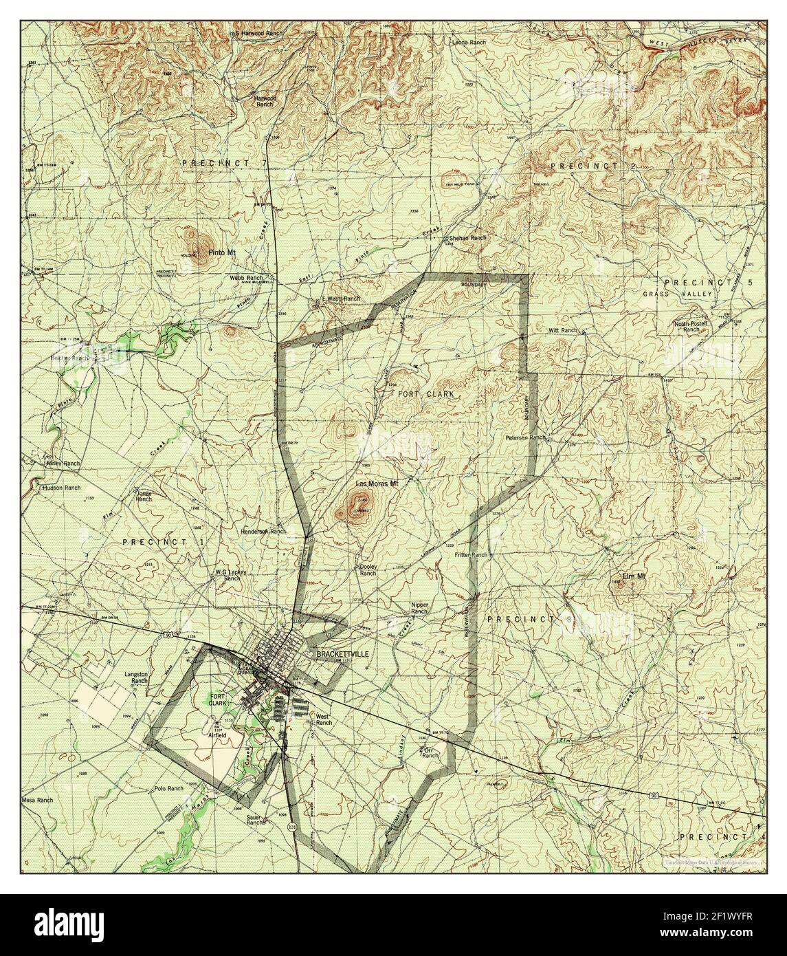 Brackettville texas map Cut Out Stock Images & Pictures Alamy