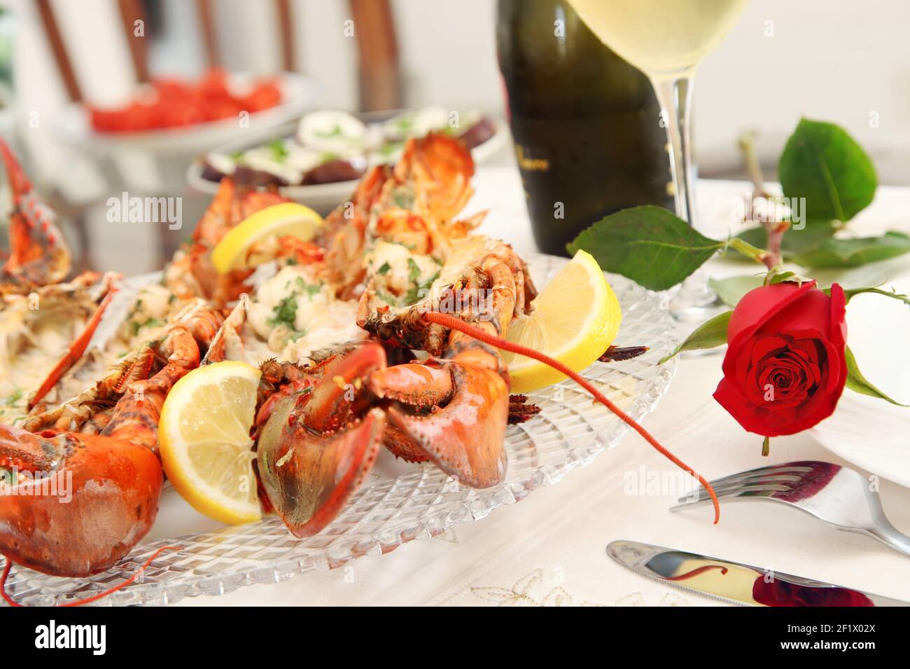 Banquet cuisine lobster seafood hi-res stock photography and images - Alamy