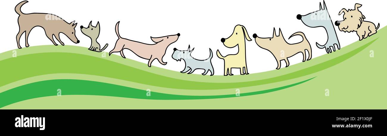 vector cartoon dogs / puppy background design Stock Vector Image & Art ...