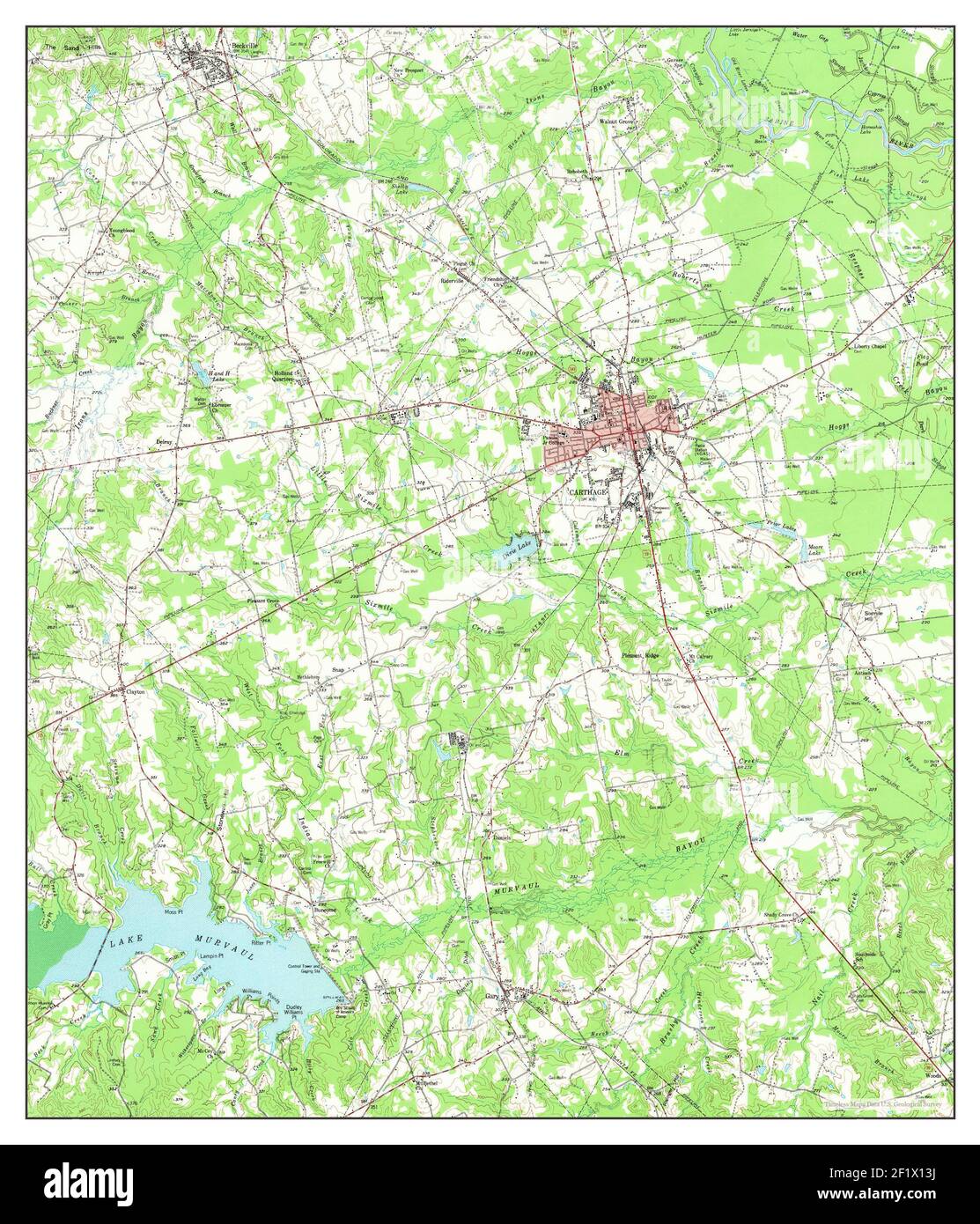 Carthage, Texas, map 1958, 162500, United States of America by