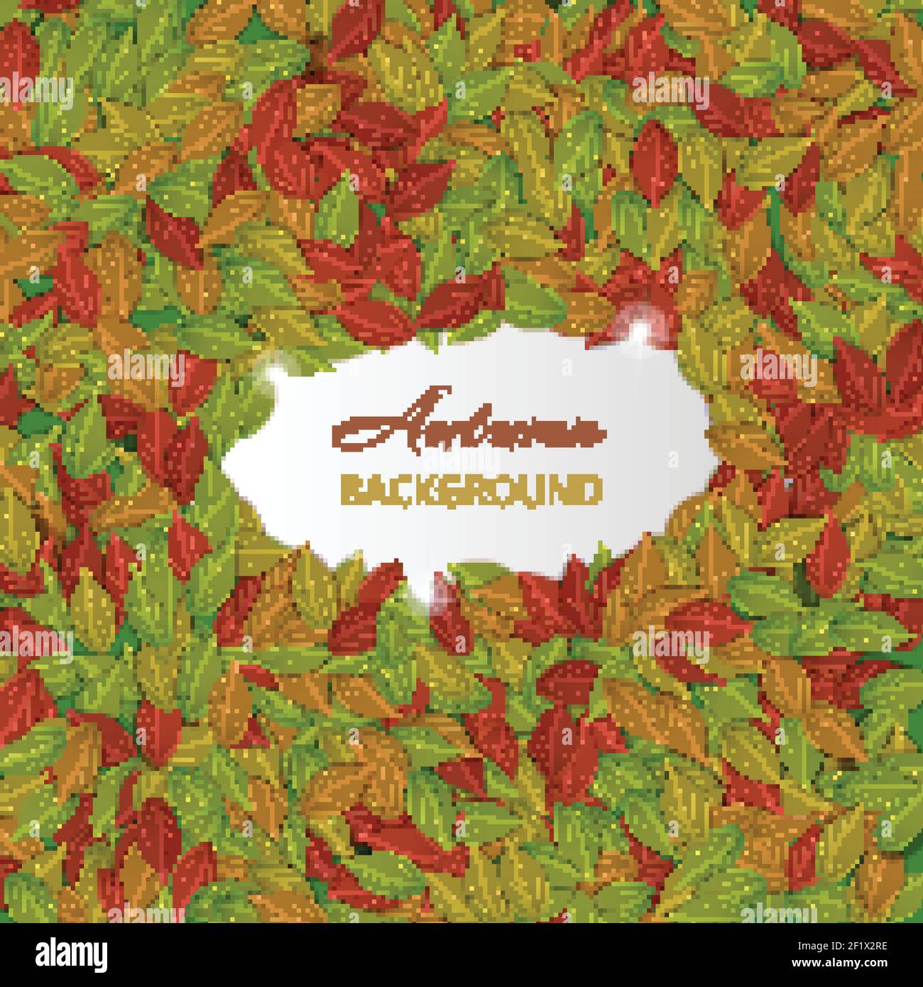 Nature abstract colorful background with autumn leaves vector ...