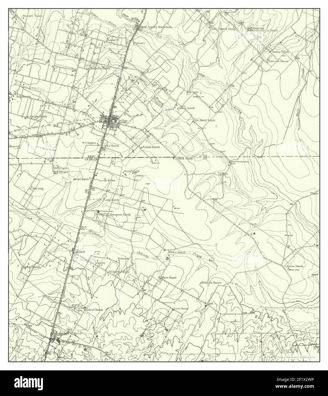 Dilley, Texas, map 1942, 162500, United States of America by Timeless