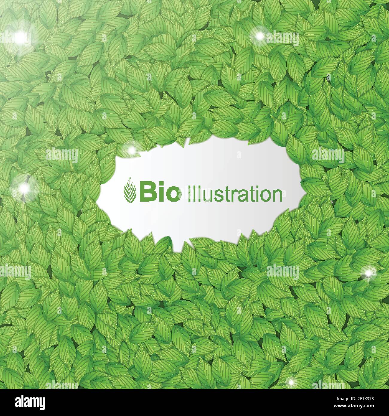 Nature abstract green background with leaves vector Illustration Stock ...