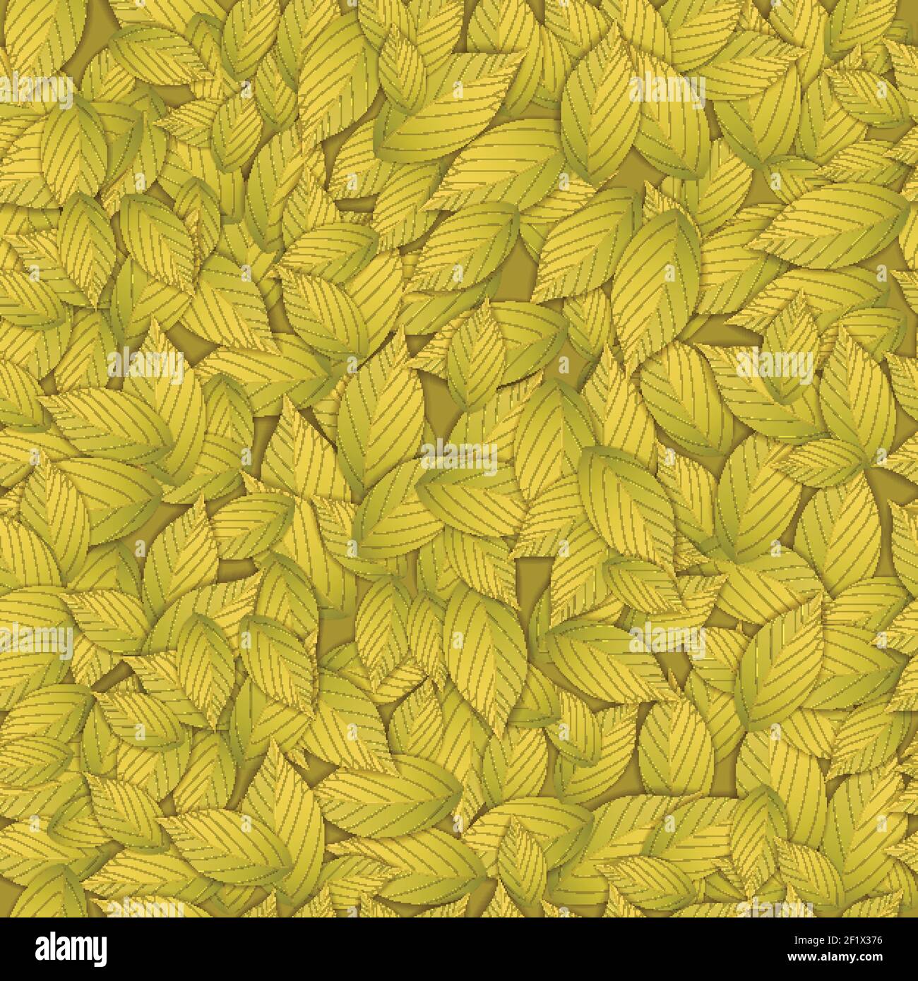 Nature abstract gold seamess pattern with yellow autumn leaves vector ...