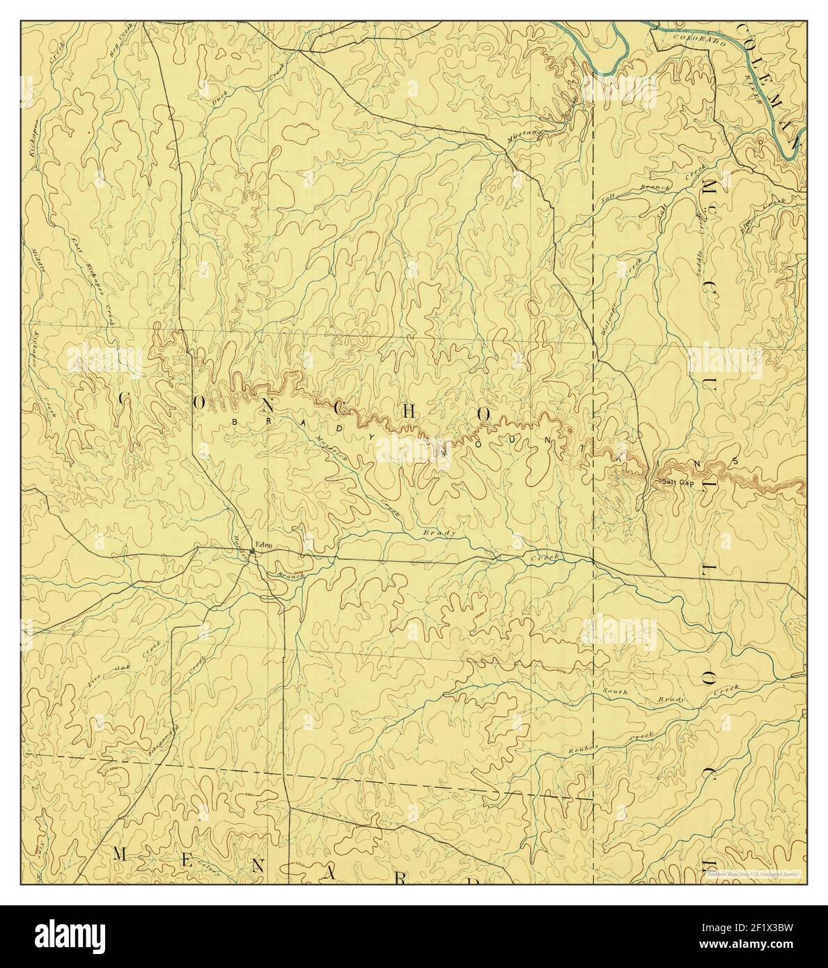Eden, Texas, map 1896, 1125000, United States of America by Timeless