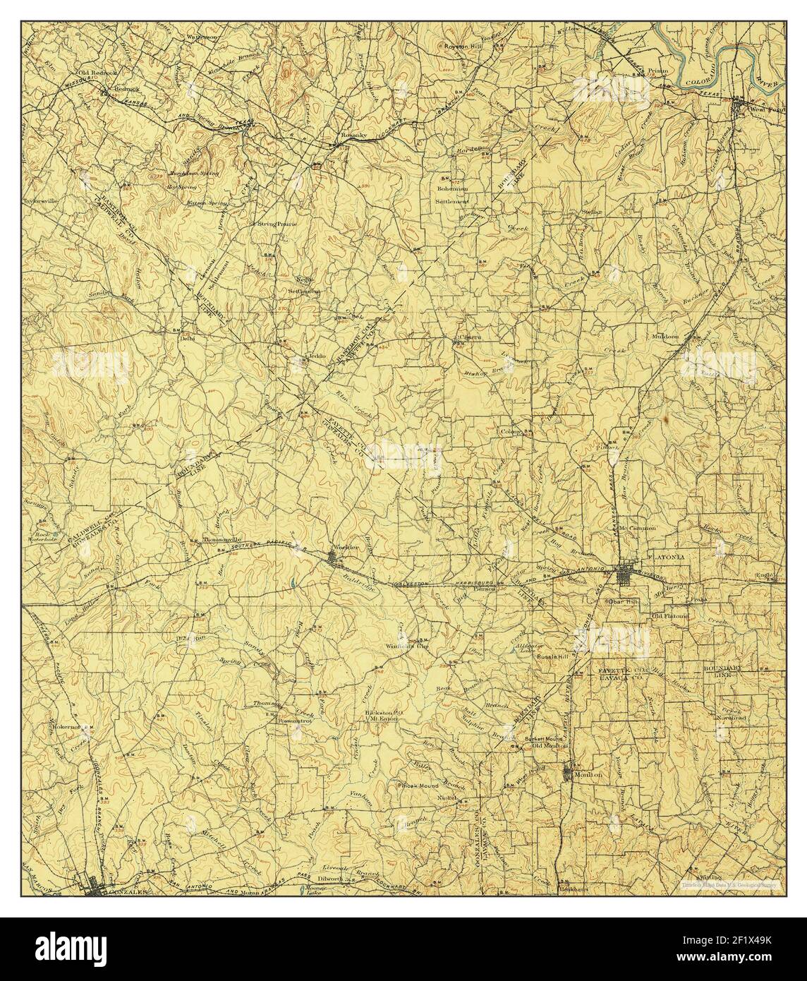 Flatonia, Texas, map 1901, 1125000, United States of America by