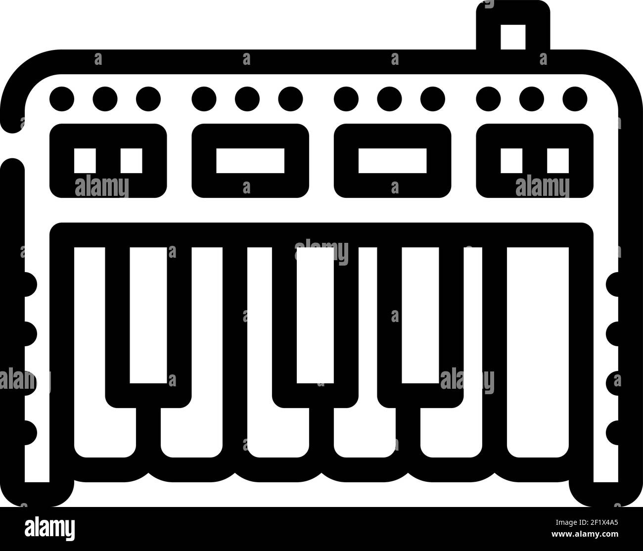 synthesizer instrument line icon vector illustration line Stock Vector ...