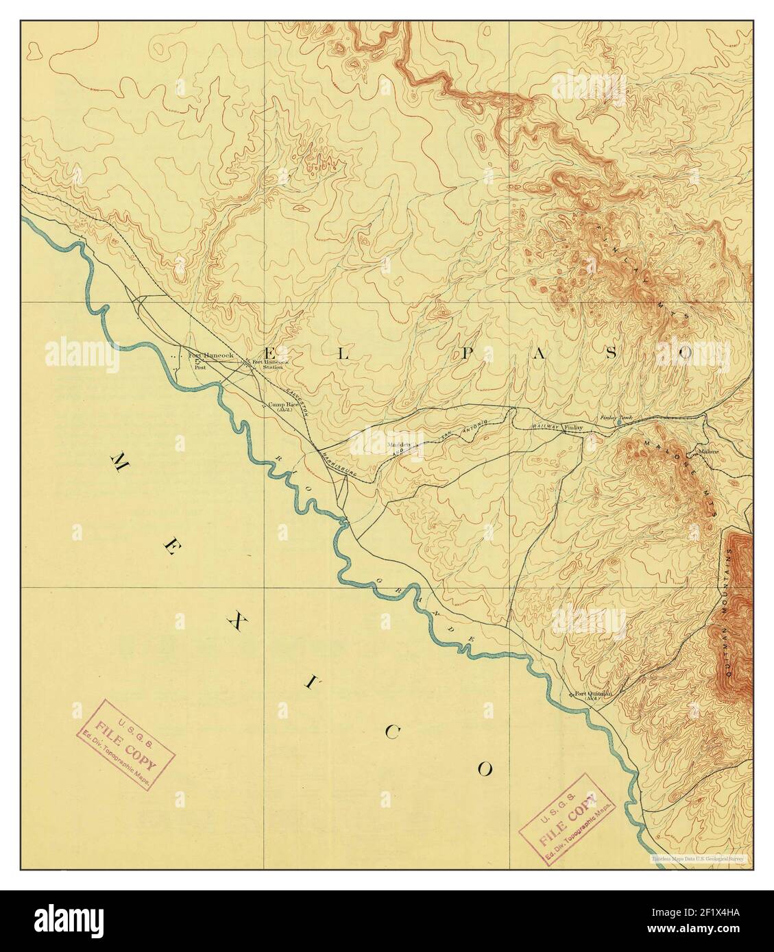 Fort Hancock, Texas, map 1894, 1125000, United States of America by Timeless Maps, data U.S