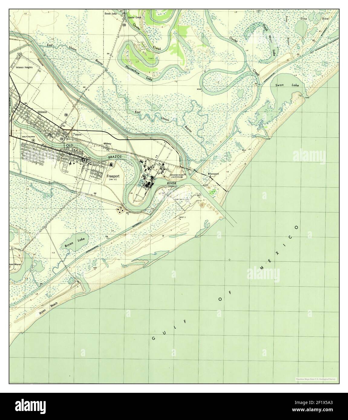 Freeport, Texas, map 1943, 131680, United States of America by