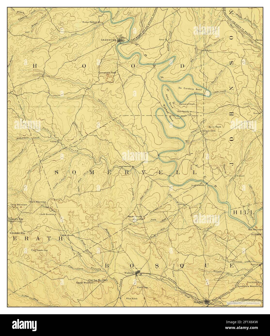 Map of granbury Cut Out Stock Images & Pictures - Alamy