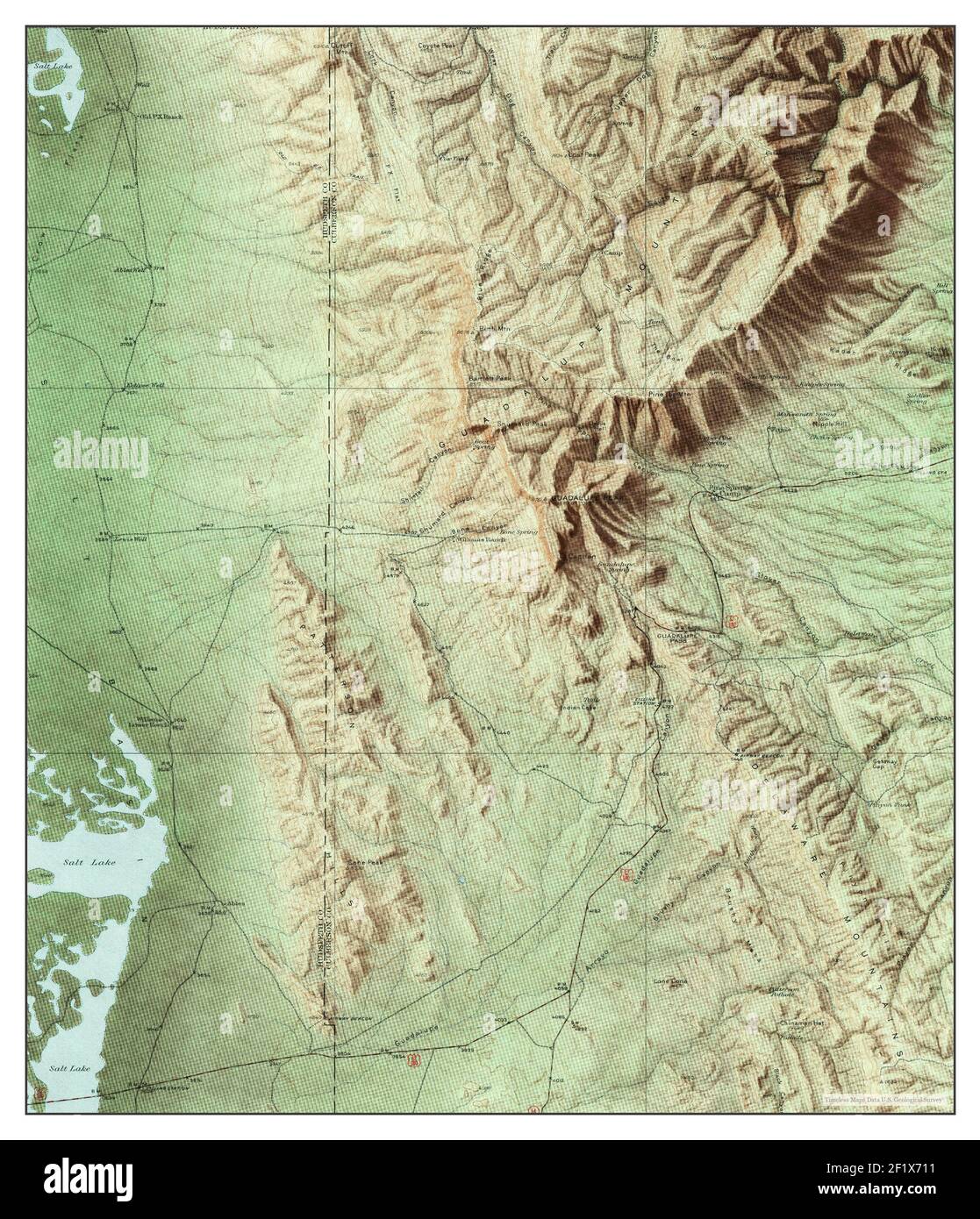 Guadalupe Peak, Texas, map 1933, 162500, United States of America by