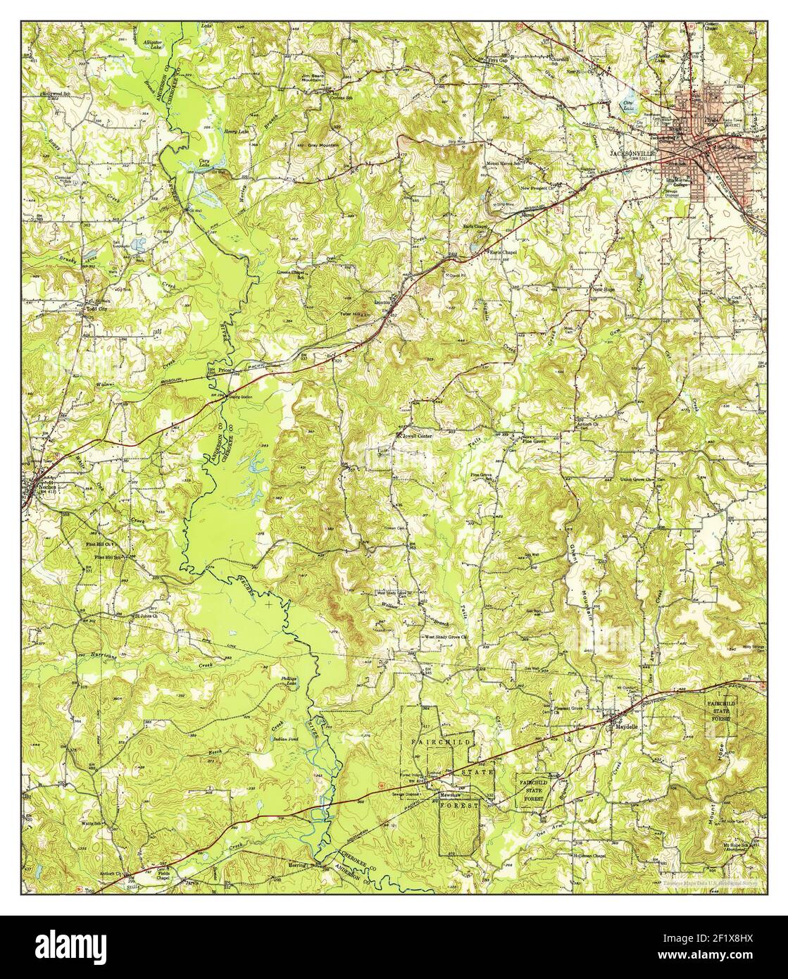 Jacksonville texas map Cut Out Stock Images & Pictures - Alamy