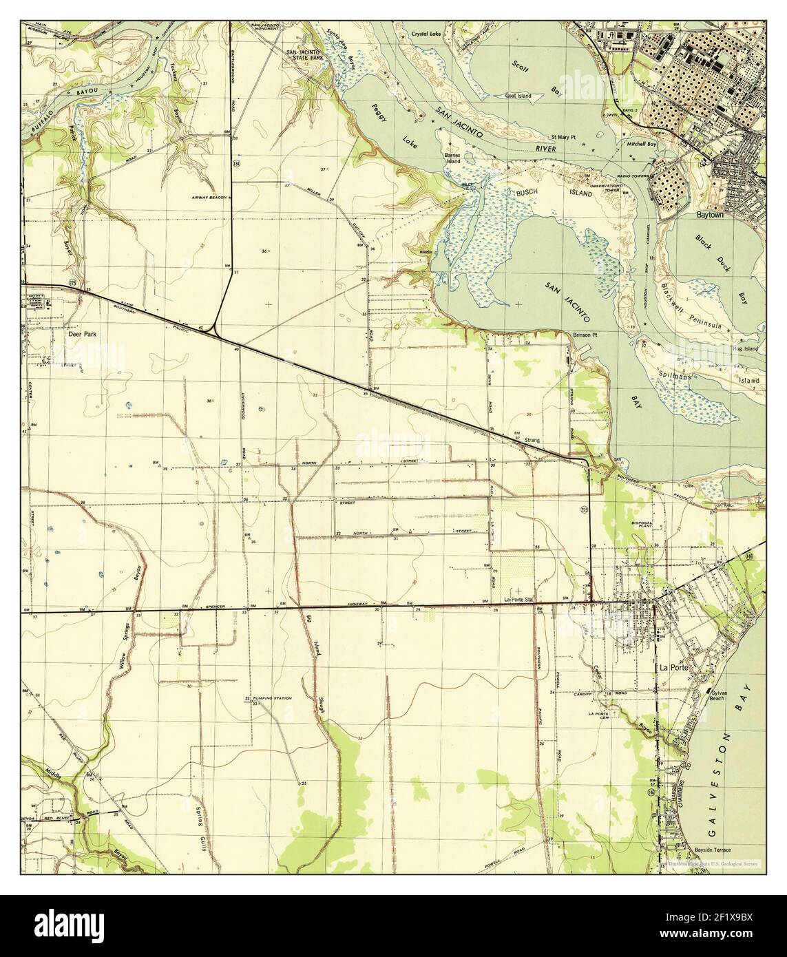 La Porte Texas map 1944 1 31680 - La Porte Texas Map 1944 131680 United States Of America By Timeless Maps Data Us Geological Survey 2F1X9BX