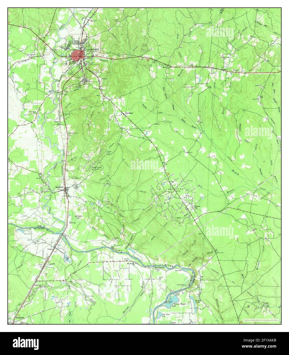 Livingston Surveying And Mapping Livingston, Texas, Map 1958, 1:62500, United States Of America By Timeless  Maps, Data U.s. Geological Survey Stock Photo - Alamy