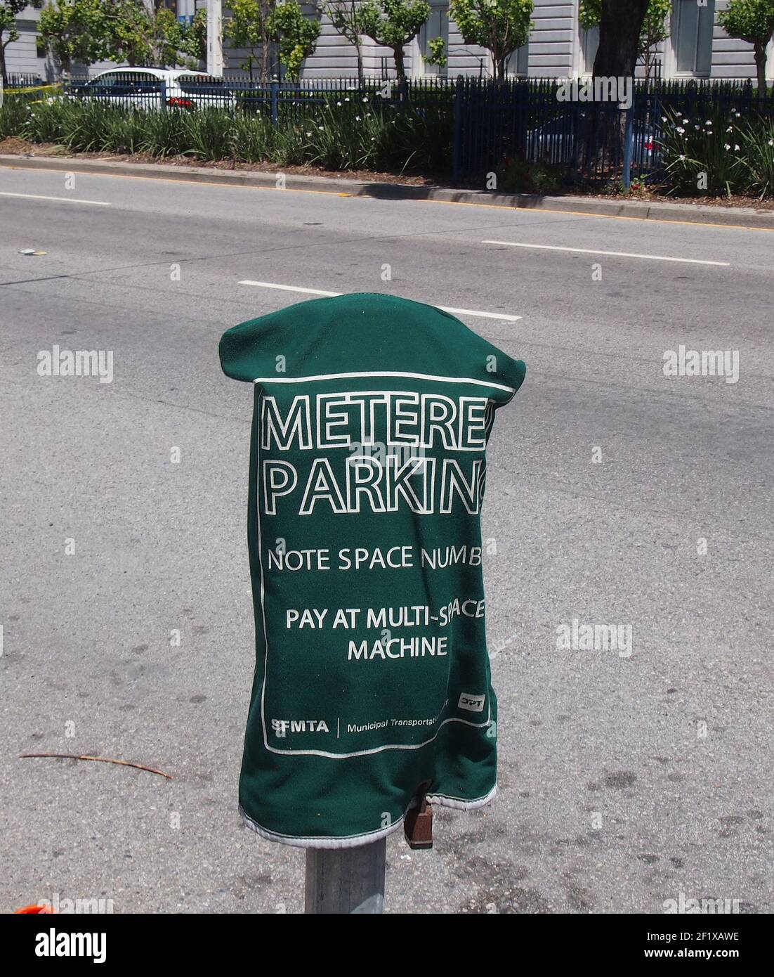 covered parking meter  in San Francisco, California Stock Photo