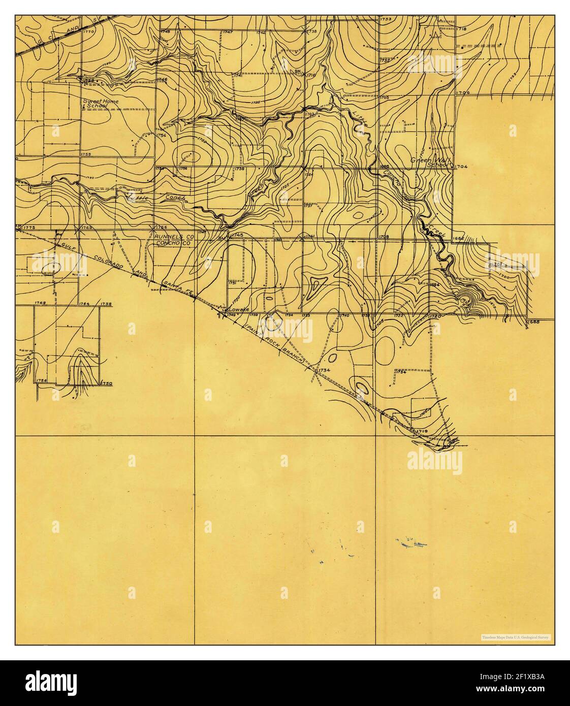 Lowake, Texas, map 1921, 1:31680, United States of America by Timeless ...