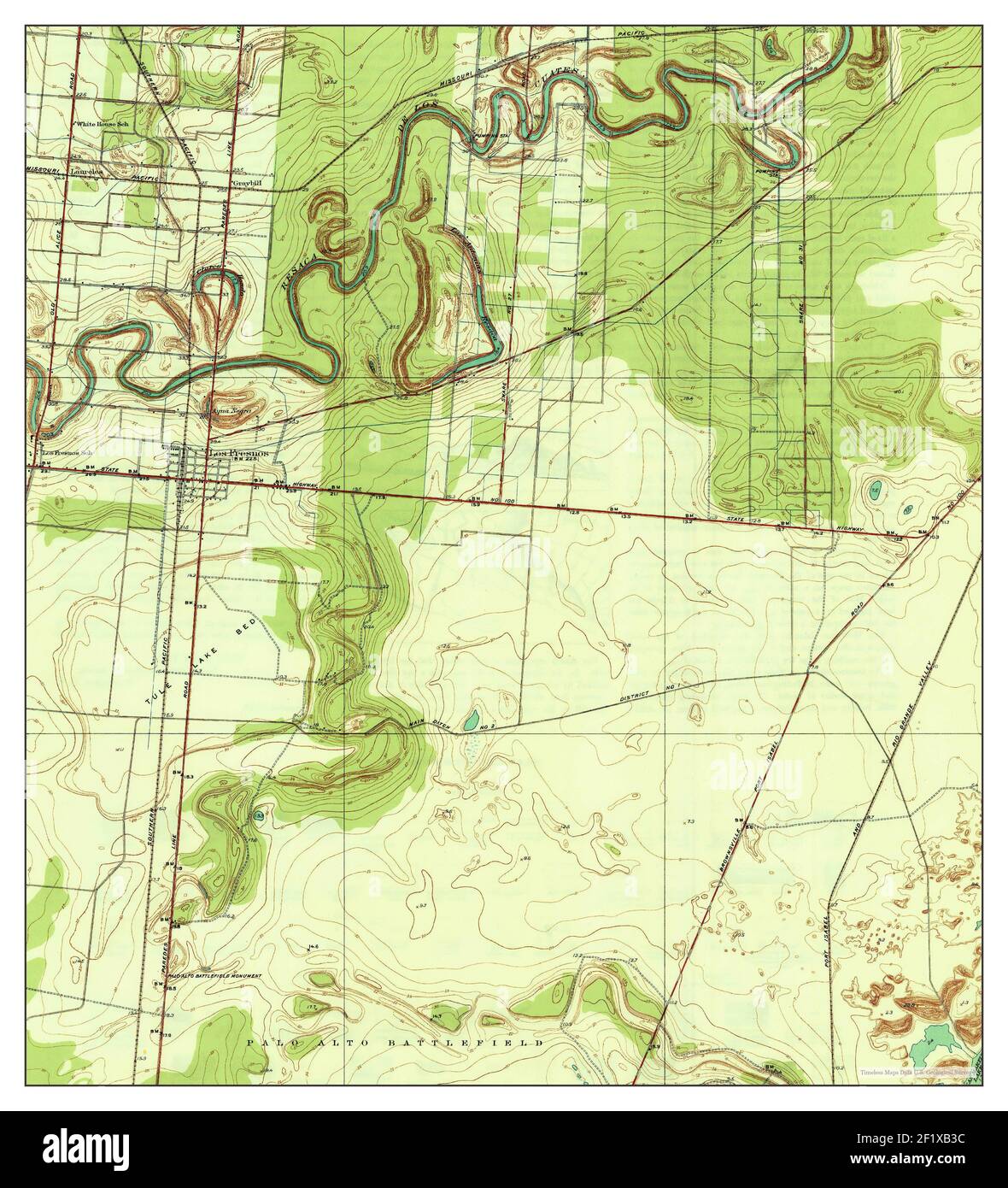 Los Fresnos, Texas, map 1936, 131680, United States of America by