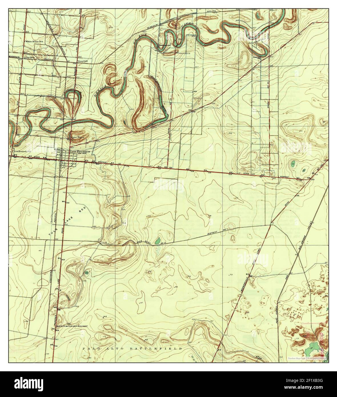 Los Fresnos, Texas, map 1936, 131680, United States of America by