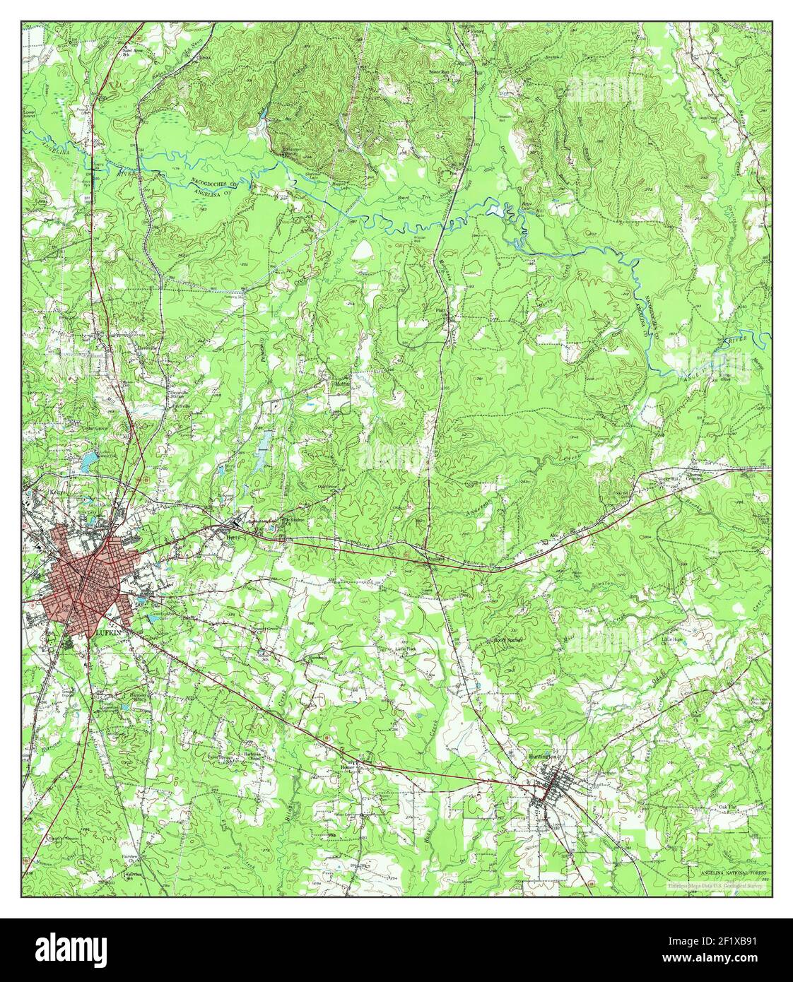 Map of lufkin hi-res stock photography and images - Alamy