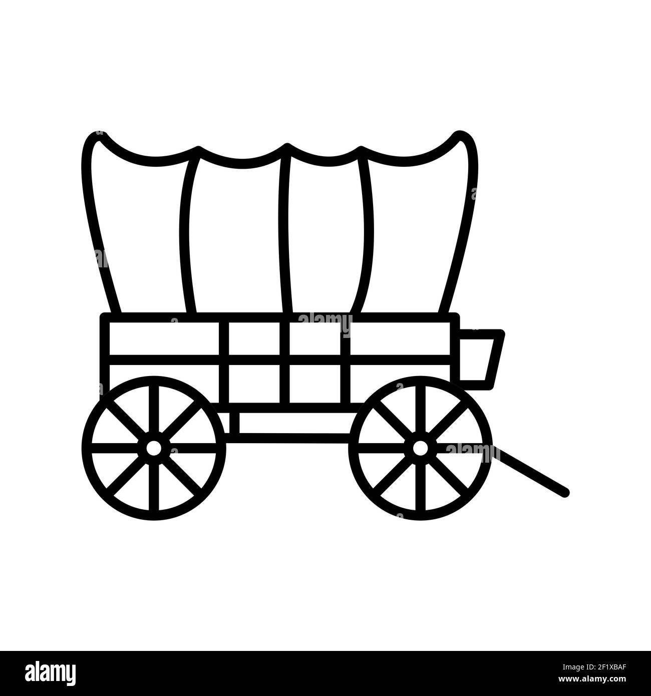 An illustration of a unique cart line vector icon on a white background ...