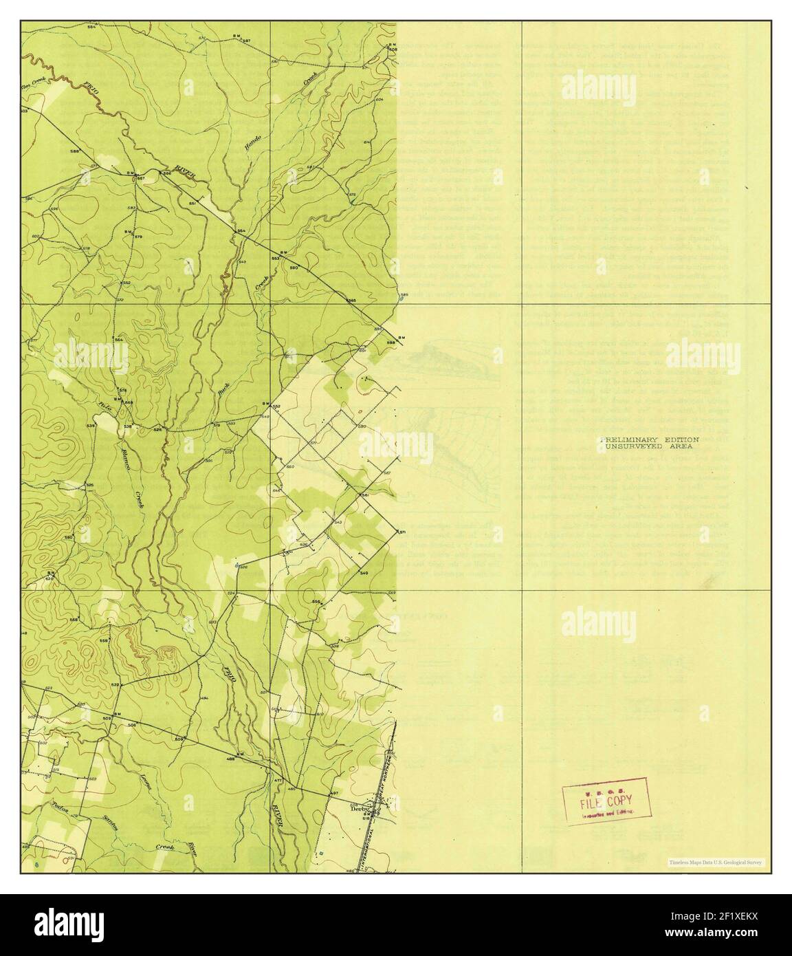 Pearsall, Texas, map 1927, 1:62500, United States of America by Timeless Maps, data U.S. Geological Survey Stock Photo