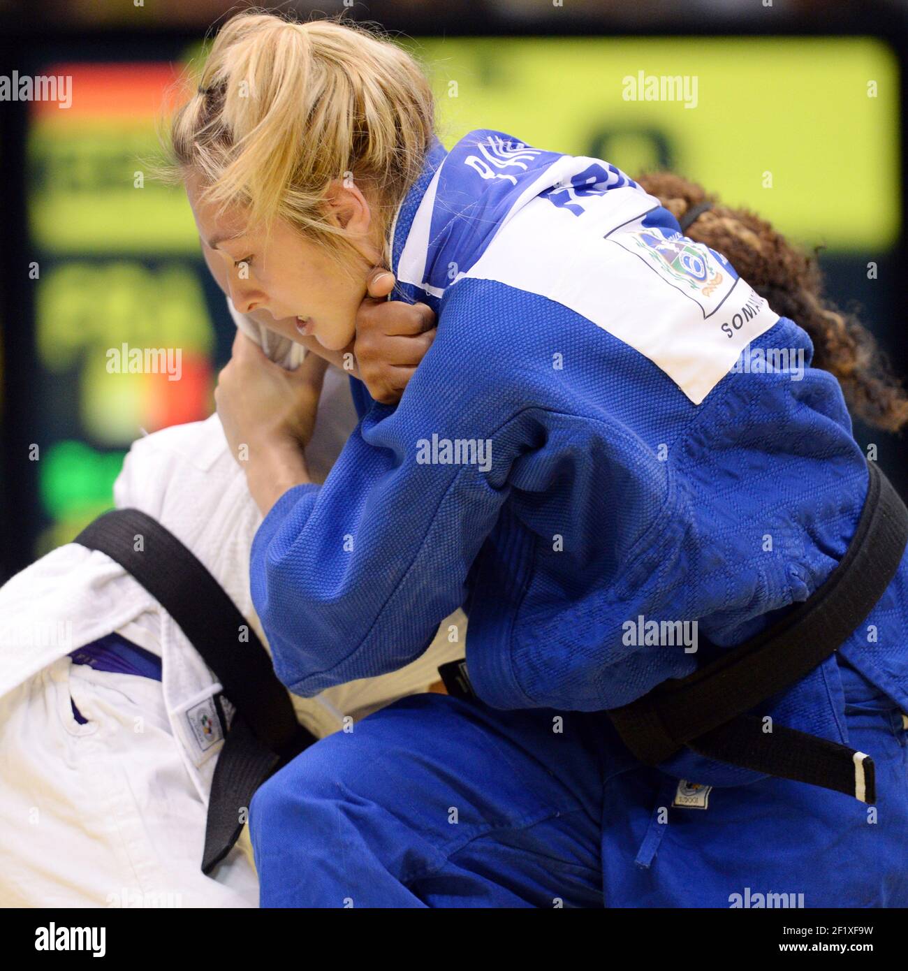 Judo - World Championships 2013 - Rio de Janeiro , BRAZIL - 26/08-01/09/2013 - Photo PHILIPPE MILLEREAU / KMSP / DPPI - Day 3 - 28/08/13 - Women - -57kg - Automne Pavia / Fra vs Miryam Roper / Ger Stock Photo