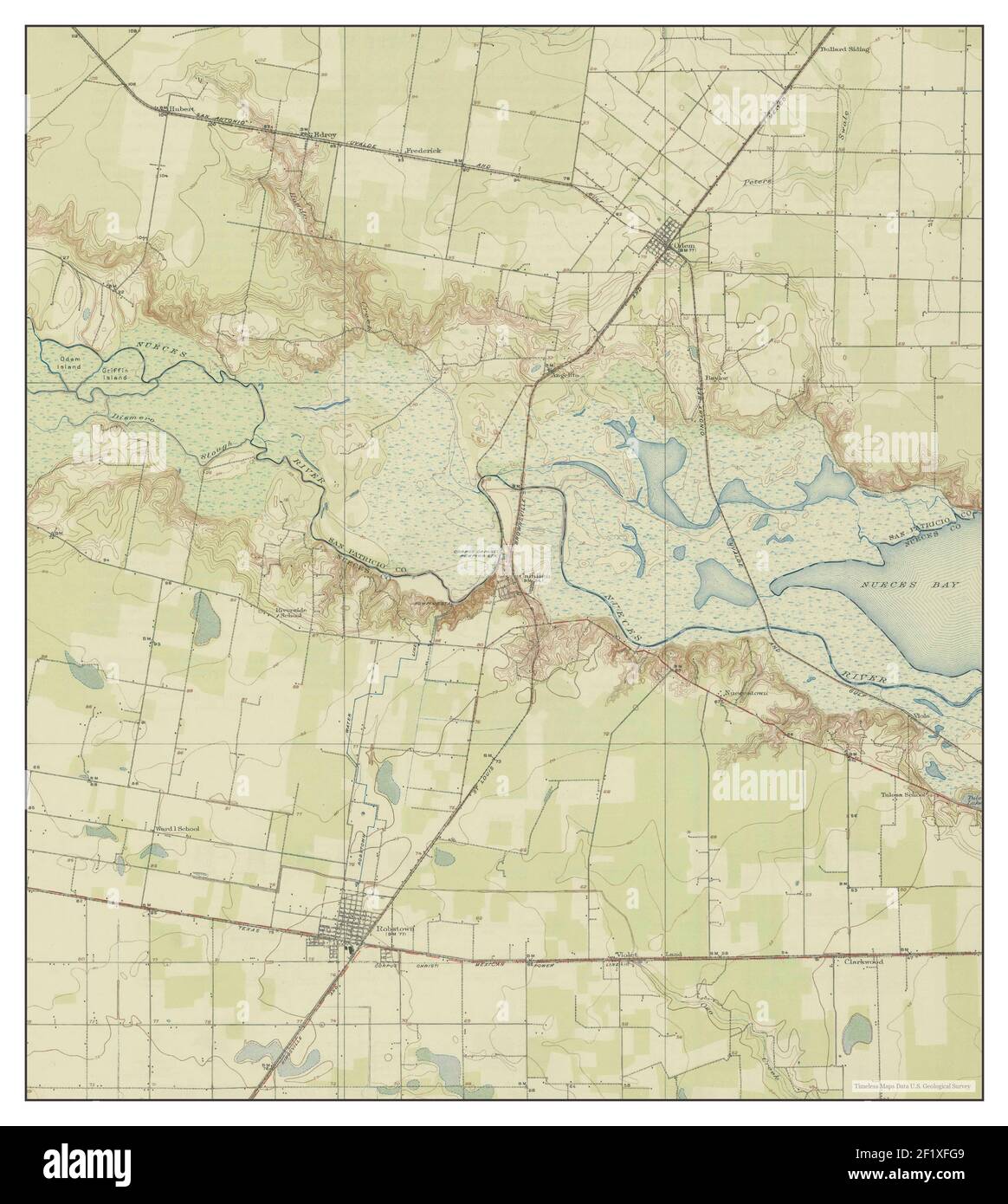 Robstown, Texas, map 1925, 162500, United States of America by
