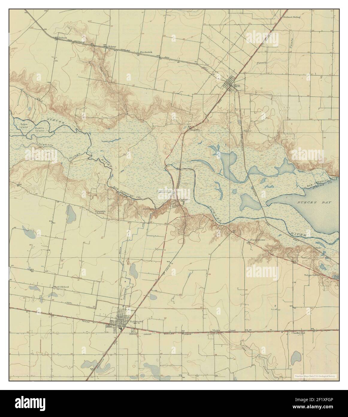 Robstown, Texas, map 1925, 162500, United States of America by