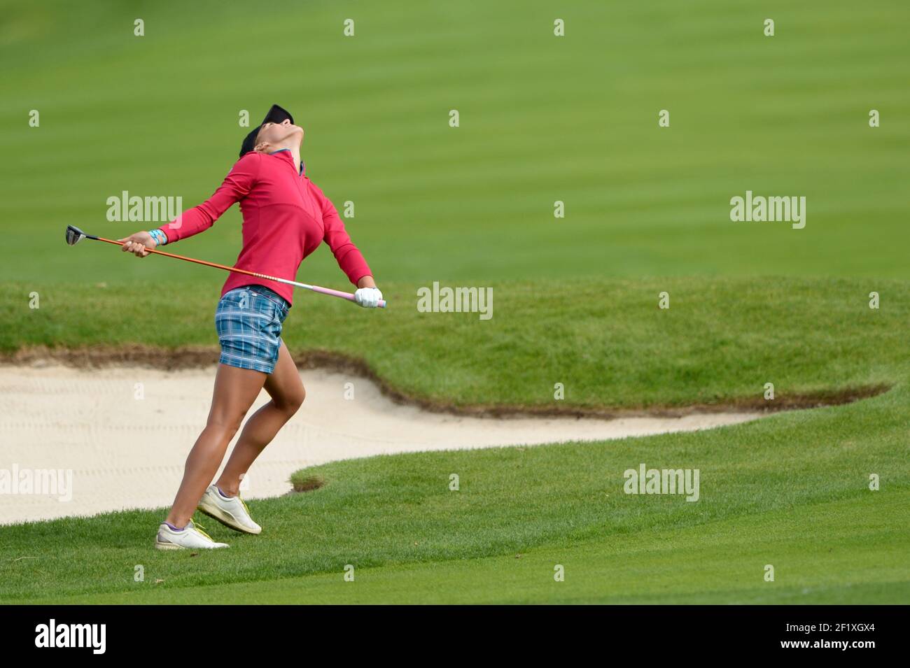 Golf - The Evian Championship 2013 - Evian - France - 9 -15/09/2013 - Photo Philippe Millereau / KMSP / DPPI - 14/09/2013 - Day 6 - Second round - Belen Mozo / Esp Stock Photo