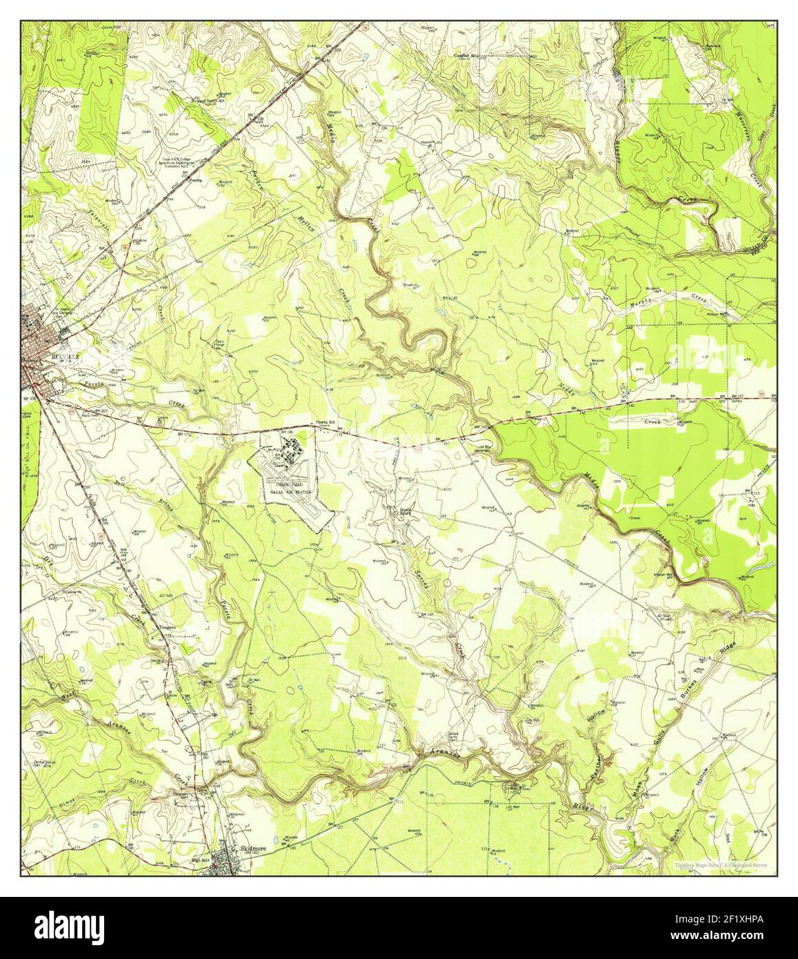 Skidmore, Texas, map 1954, 162500, United States of America by Timeless Maps, data U.S