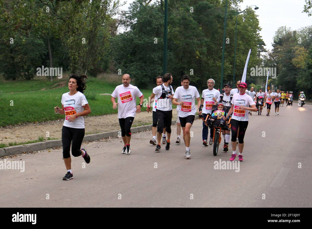 Athletics - Odyssea 2013 - Paris - France - October 6, 2013 - Photo Eddy Lemaistre / KMSP / DPPI - Illustration - Raymond Domenech et Estelle Denis Stock Photo