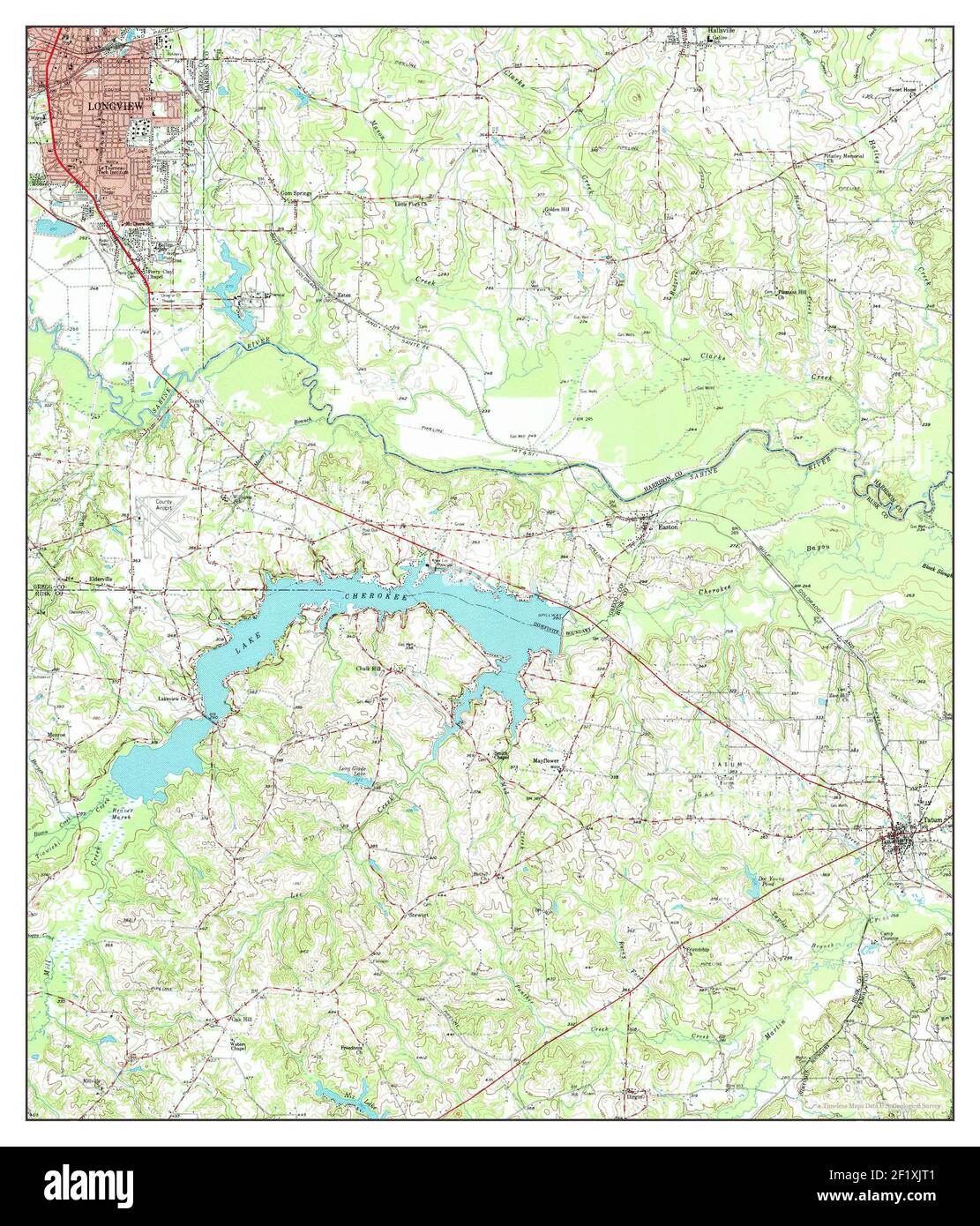 Tatum, Texas, map 1958, 162500, United States of America by Timeless